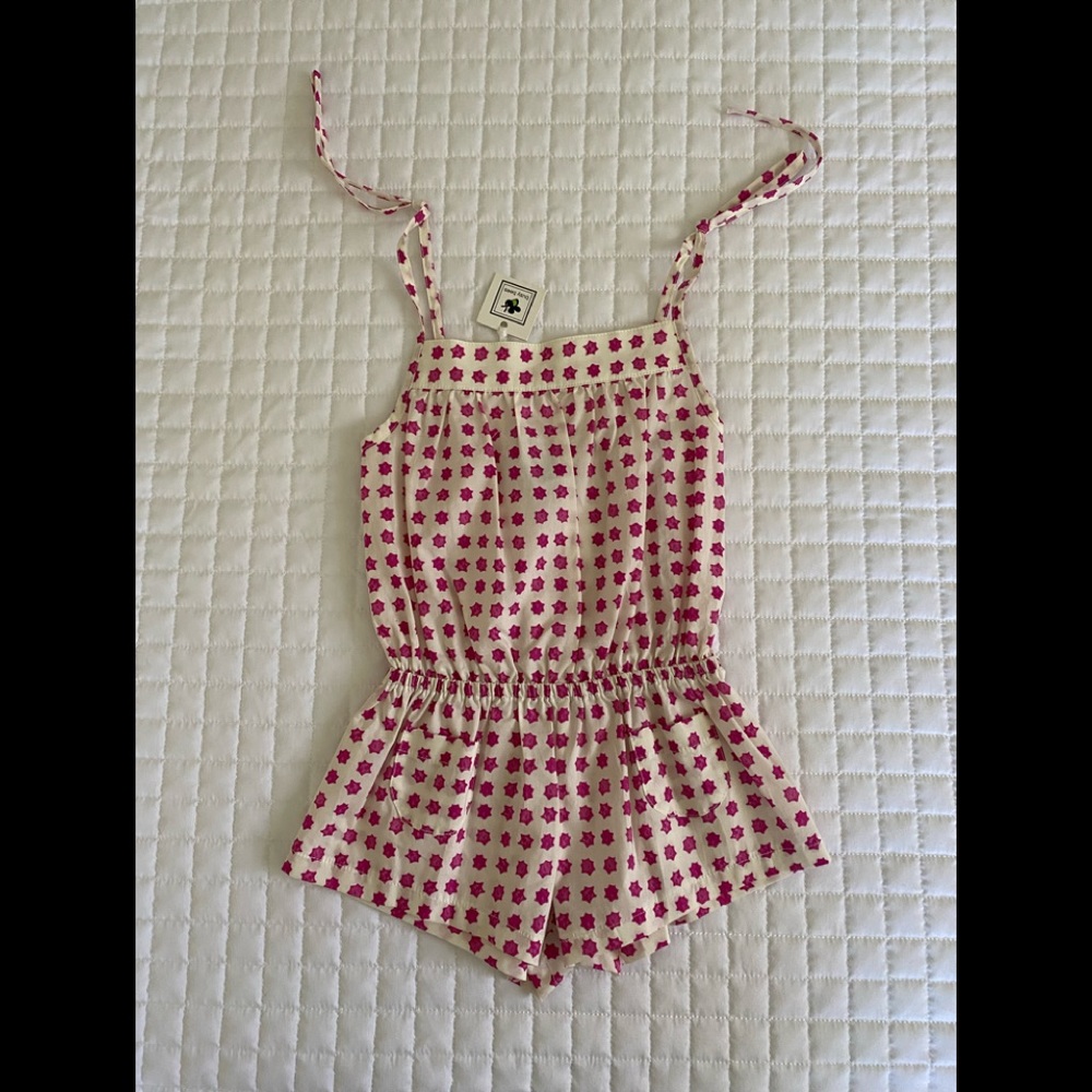 Busy Bees Francie Romper With Pink Stars Size 3